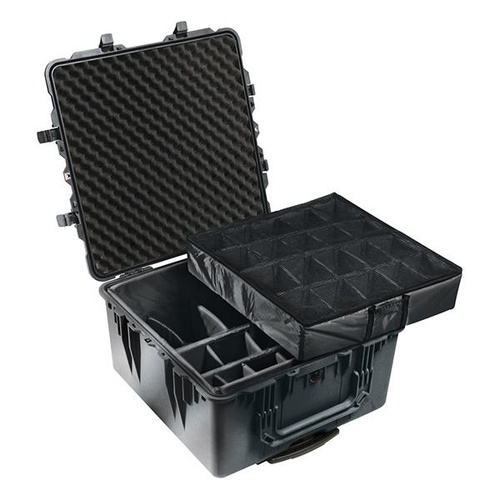 Pelican 1640 Case - With Padded Divider Set (Black)