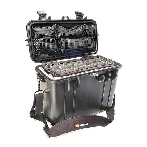 Pelican 1430 Case - With Photo Dividers and Lid Organiser (Black)