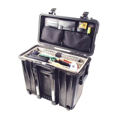 Pelican 1440 Case - With Office Dividers and Lid Organiser (Black)